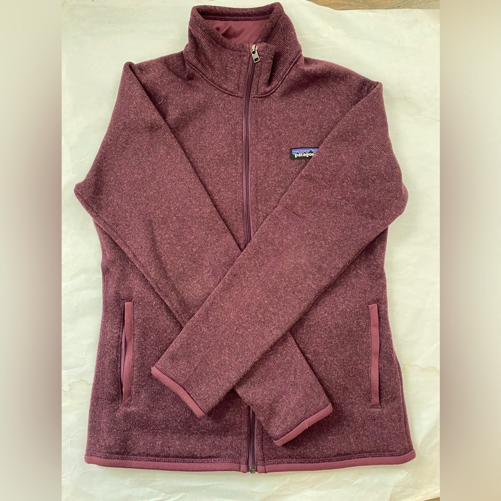 Patagonia Better Sweater Full Zip Knit Fleece Jacket MEDUM Wine Berry